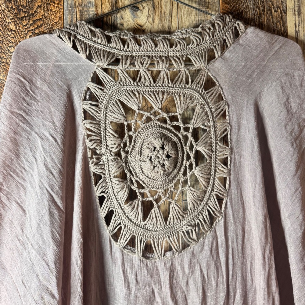 Altered State Crochet Detail Flowy‎ Top Boho Chic Blouse Size S - Picture 5 of 5